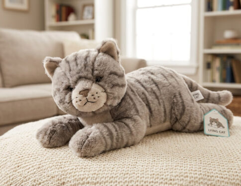 Boneka Lying Cat Boneka Kucing Lucu untuk Teman Bermain Anak