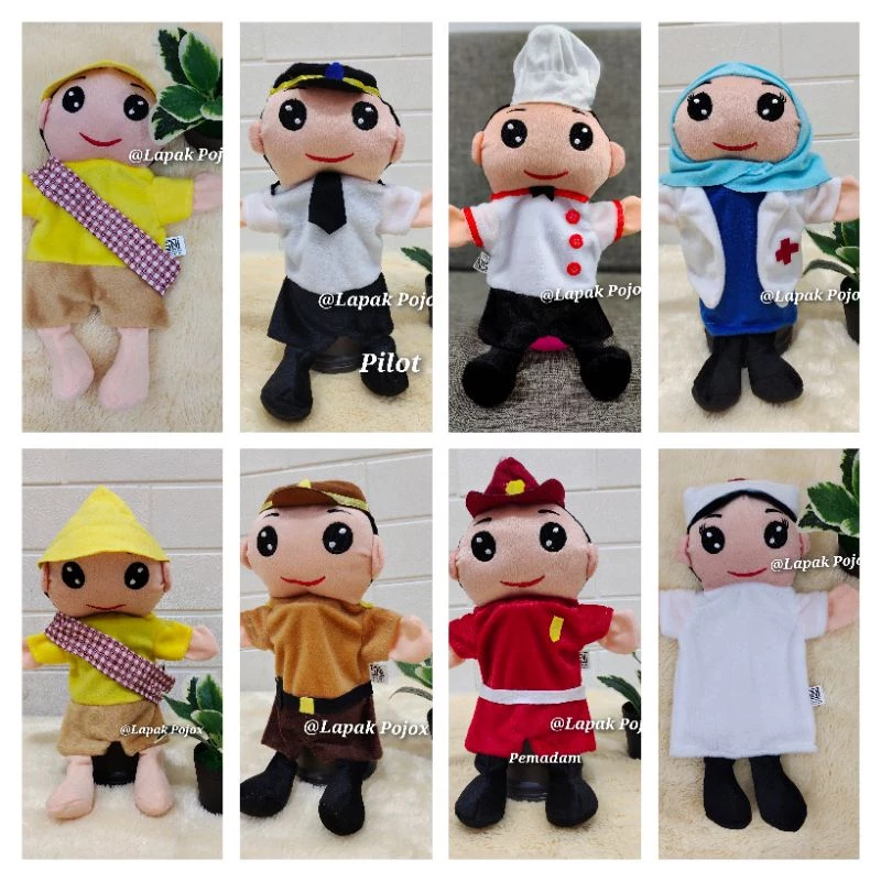 Boneka Tangan Karakter Manusia (Keluarga) & profesi 3